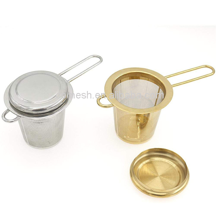 Glod Silver Tea Infuser Strainer for Loose Leaf Tea and Coffee