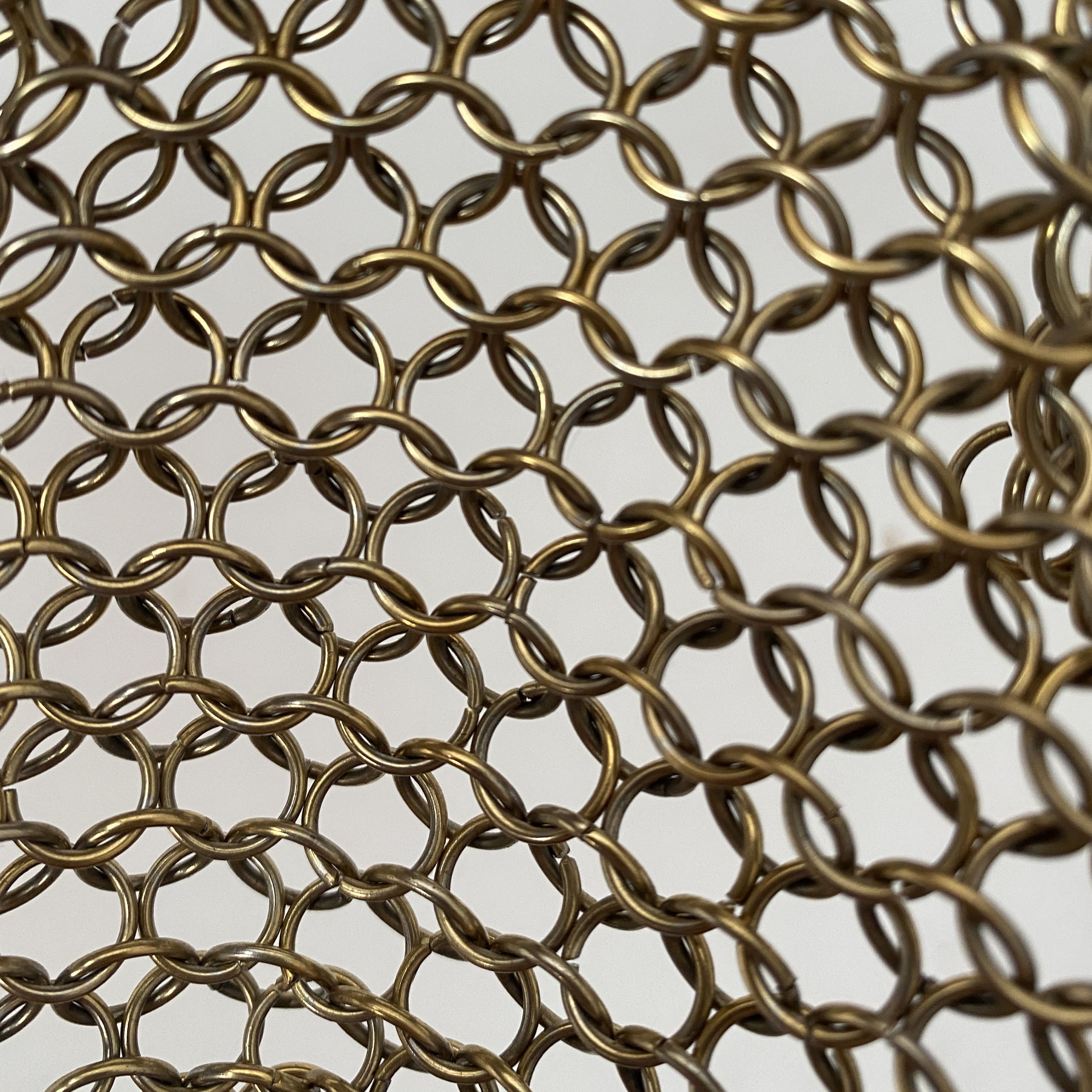 Stainless Steel Scrubber Copper Brass Chain Mail Decorative Ring Circle Metal Mesh Coil Drapery Curtain Sheet Wall