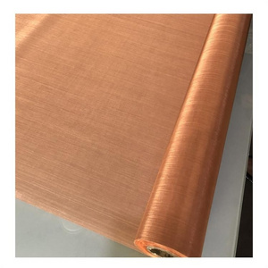 180 200 250 mesh red copper mesh  ultra fine emf shielding pure copper metal wire mesh fabric