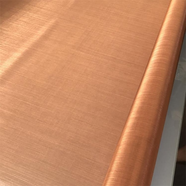 180 200 250 mesh red copper mesh  ultra fine emf shielding pure copper metal wire mesh fabric