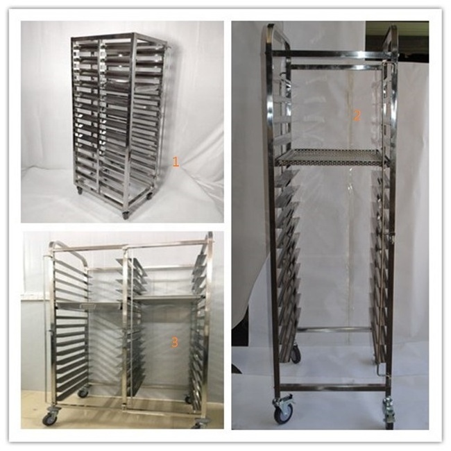 Custom size stainless steel cooler restaurant bakery tray rack trolley food oven tray trolley for kitchen