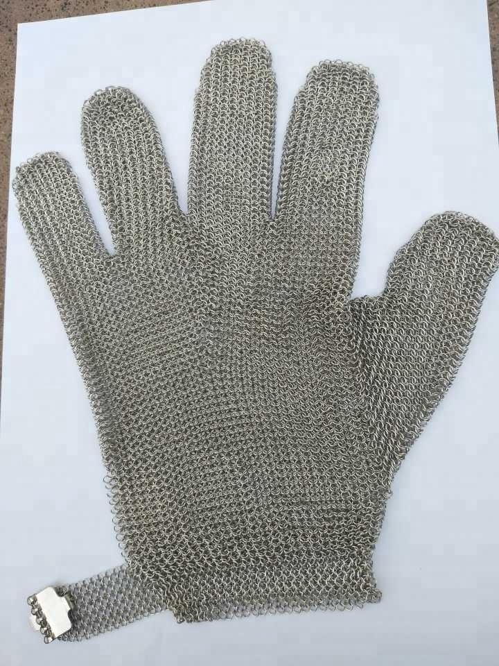 100% Stainless Steel Metal Mesh Five Finger Glove