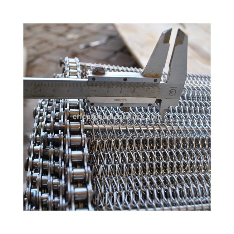 Food Grade 304 Stainless Steel Chain Link Spiral Wire Mesh Conveyor Belt