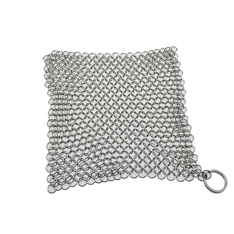 Manufacturer 316 Stainless Steel Chainmail Scrubber Cast Iron Cleaner Ring screen mesh