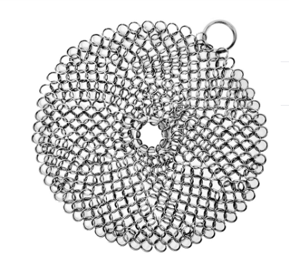 square Stainless Steel 304 316 Rings Mesh Chainmail Scrubber