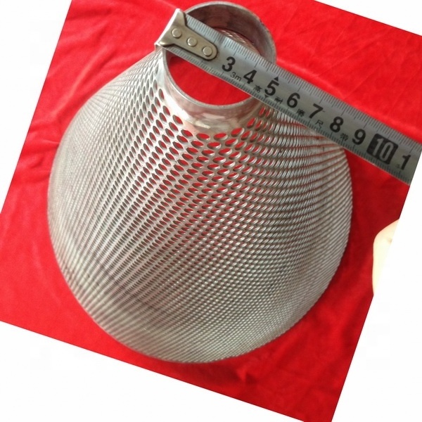 Food Grade Perforated Cone Stainless Steel Filter Strainers Tube