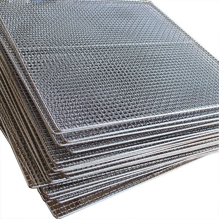 Professional Manufacturer Aluminum Stainless Steel Oven Bakery Trolley Perforated Metal Mesh Tray For Baking Pizza Cookies