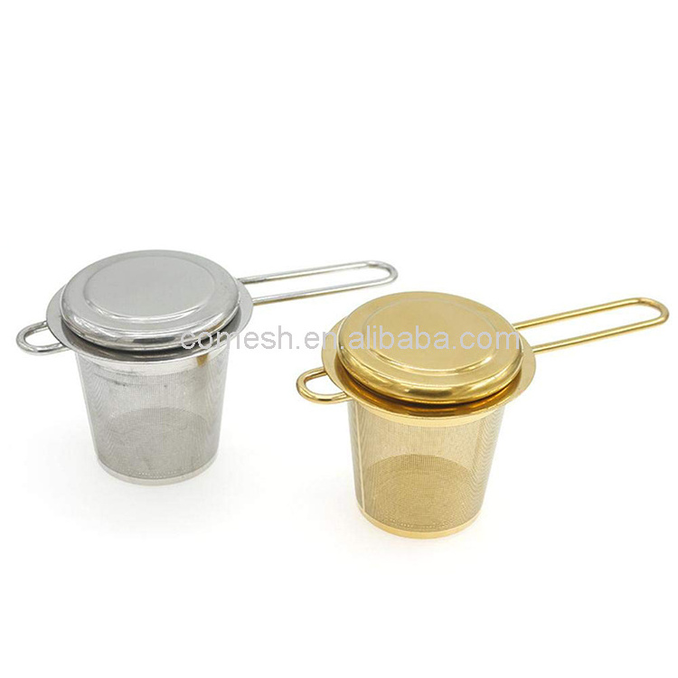 Glod Silver Tea Infuser Strainer for Loose Leaf Tea and Coffee