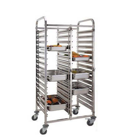 High Standard Customized Size Stainless Steel Knocked-Down Baking Tray Rack Trolley for Drying and Baking