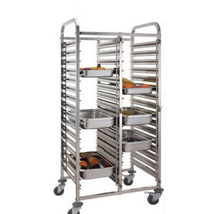 High Standard Customized Size Stainless Steel Knocked-Down Baking Tray Rack Trolley for Drying and Baking