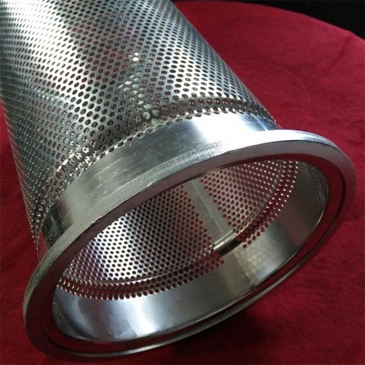 Stainless steel perforated metal tube bucket basket