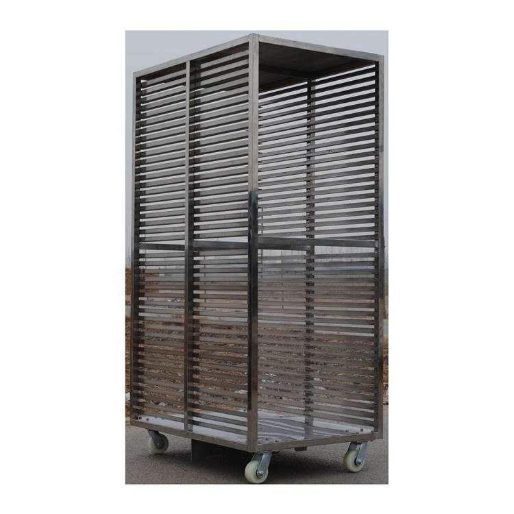 OEM 40*60 cm Baking Oven Trays Trolley Stainless Steel Bread pan Cooler Bakery Tray Rack Trolley with wheel