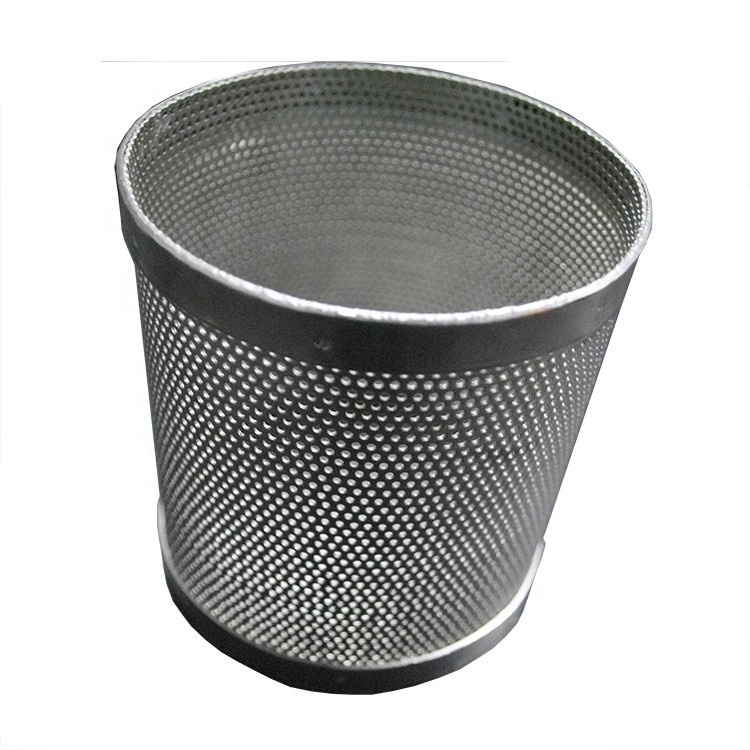 Stainless steel perforated metal tube bucket basket