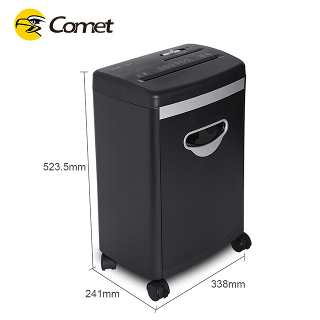 Comet Office Shredder Guangdong 17L T-618D 2*15mm 6 Sheets Micro-cut Paper CD Credit Card Shredding Paper Double Shaft Shredder