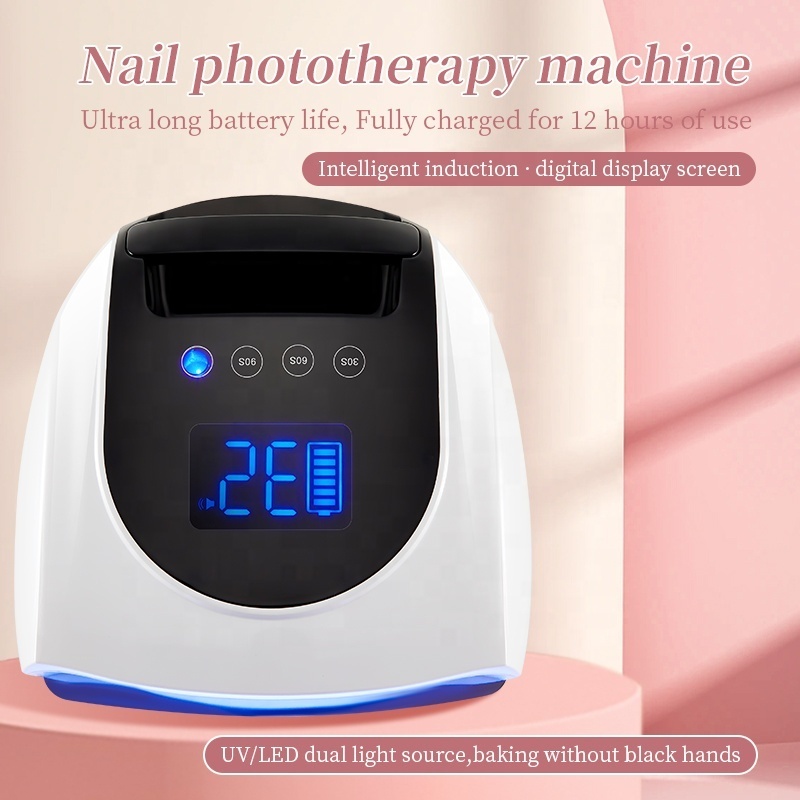 2023 New Manufacture Wholesale X30 Portable 96W UV LED Nail Lamp With Handle Rechargeable Cordless Electronic Nail Dryer Machine