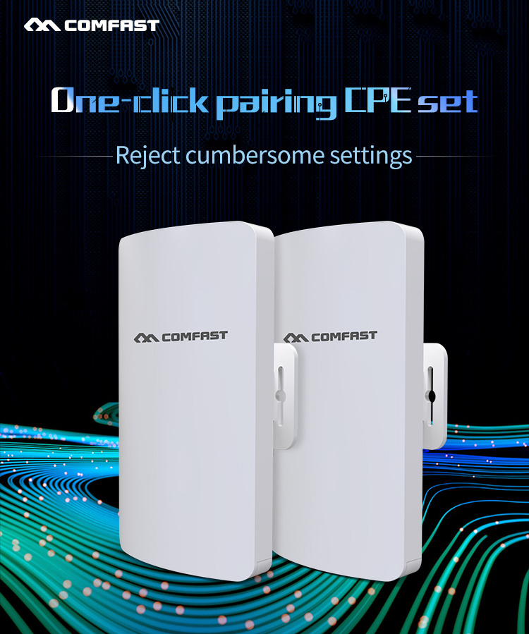 Comfast CF-E113A outdoor wireless cpe router 300Mbps project outdoor bridge OEM Ptp Wifi Bridge 5ghz Outdoor Cpe