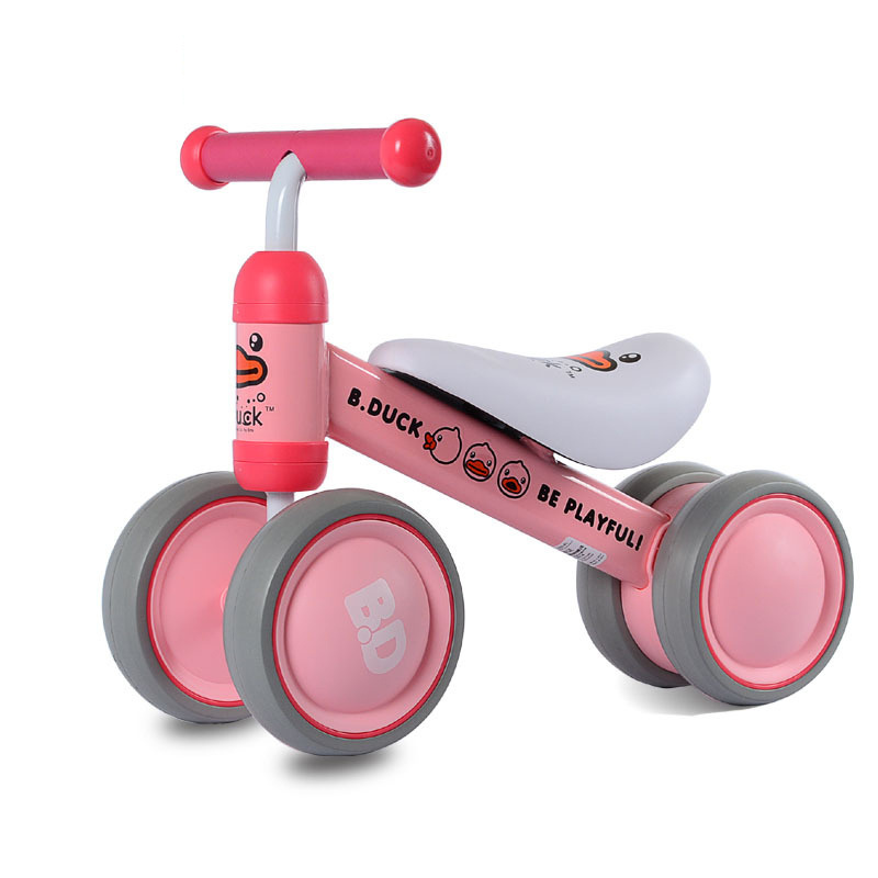 Best-selling cycling outdoor sports children's balance car cute little yellow duck children's scooter four wheel baby walker