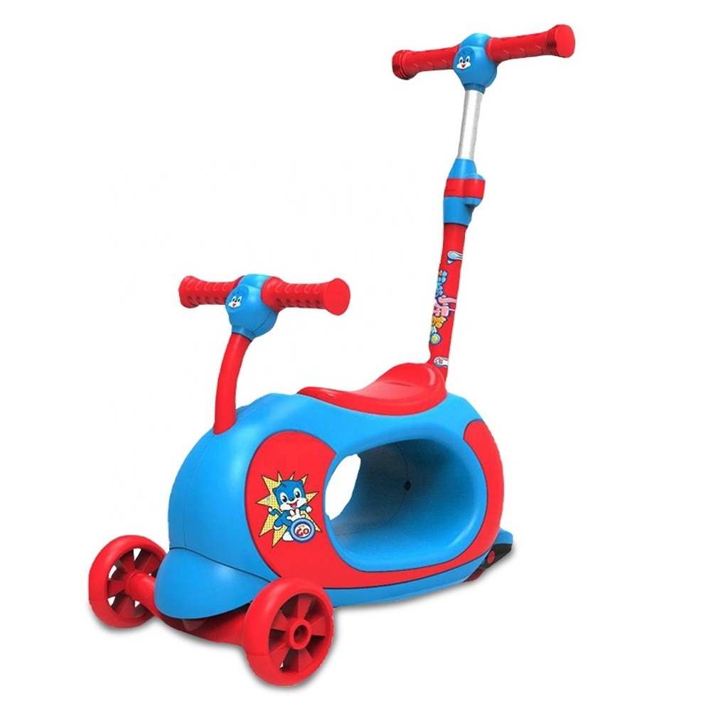 Children's scooters 4 in 1 children baby can sit can glide when rocking horse yo-yo car walker