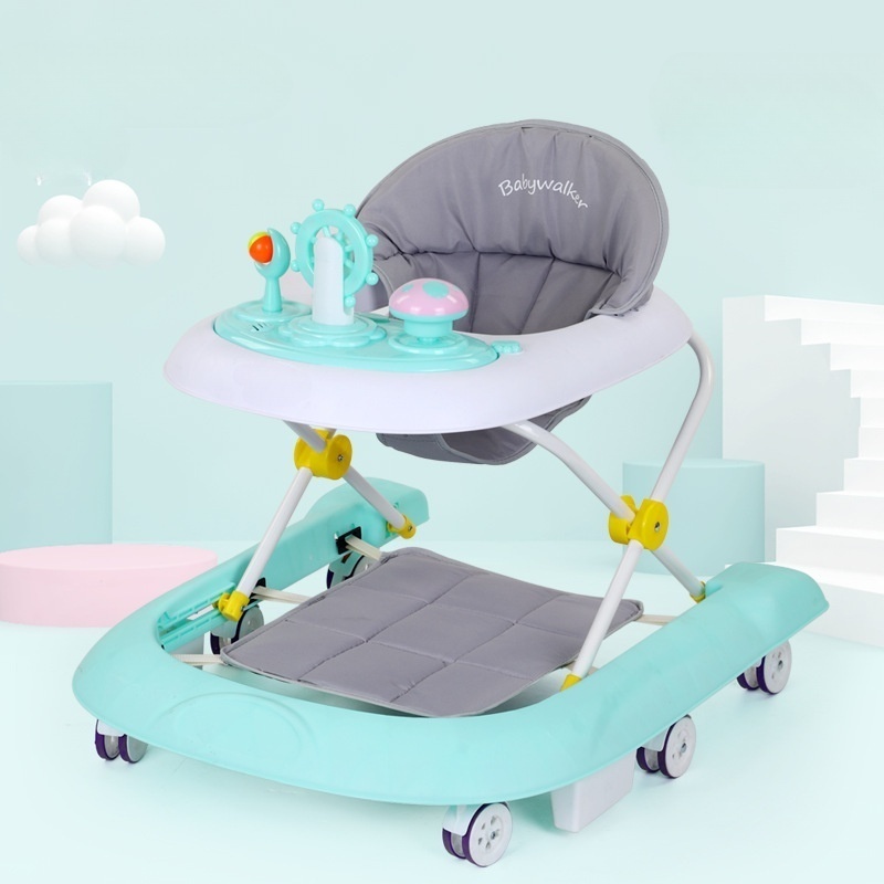 Wholesale baby Walkers Prevent O-legs 2-in-1 multifunction with awning 5-speed height adjustment with music baby walkers