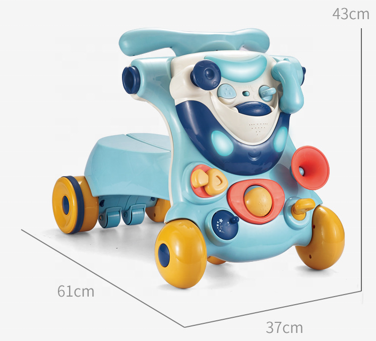 2021high quality lighting 3 in 1 children's music learning toy  anti-O-leg shaker baby walker