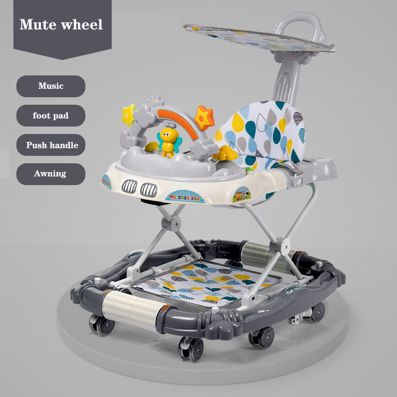 High quality high appearance level foldable anti-O-leg multi-functional anti-rollover Baby walker 6-18 months baby walker