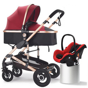 stroller baby 4 in 1 3in1 can sit can lie folding High landscape two-sides child four seasons Russia with car seat baby stroller