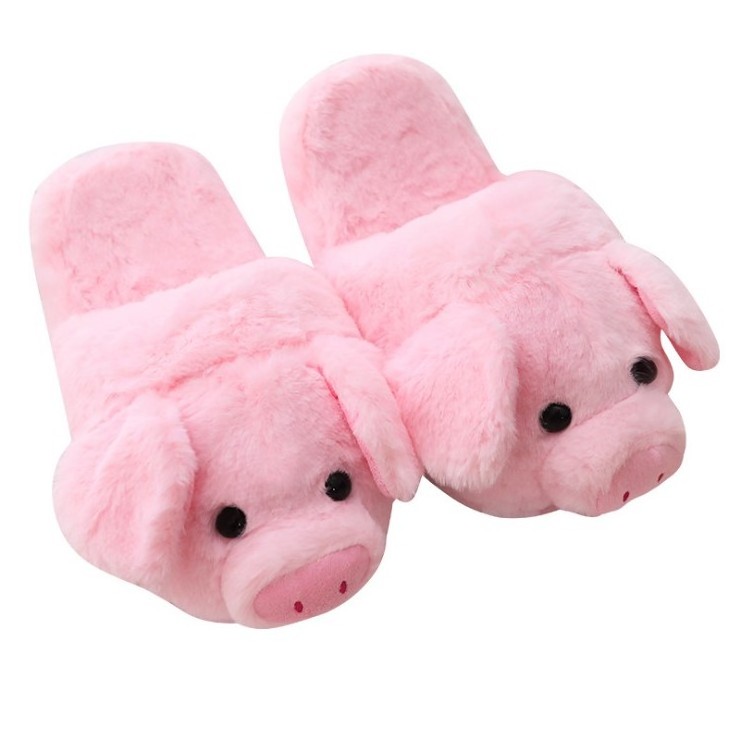 Winter Women Warm Indoor Slippers Lady Fashion Cute Pink Pig Women's Soft Fluffy Plush Slipper Woman Comfort Casual Female Shoes