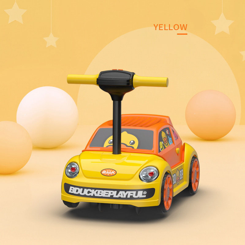 New design little yellow duck cartoon baby car universal wheel baby children toys balance scooter children Twister car