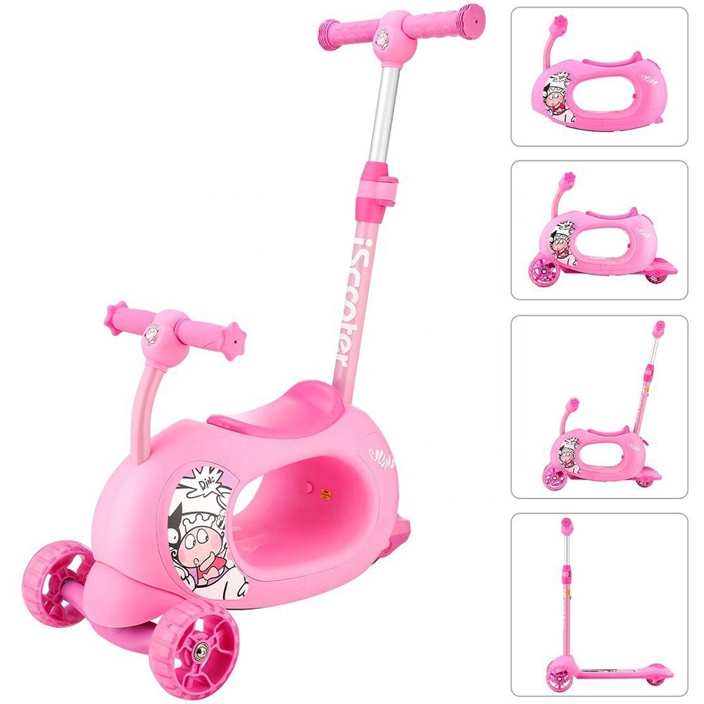 Children's scooters 4 in 1 children baby can sit can glide when rocking horse yo-yo car walker