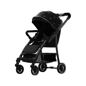 Portable baby stroller Portable and easy to fold shock absorbent bidirectional can sit and lie umbrella car baby walking device