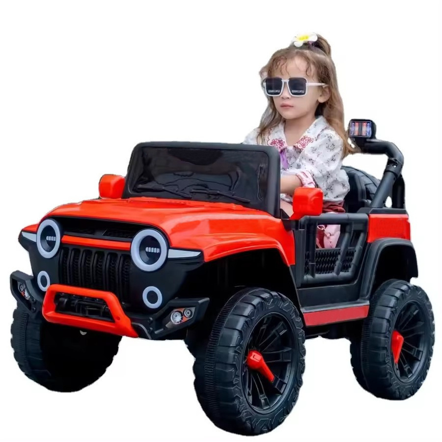 Can customize children's electric four-wheel off-road vehicle remote control toy car can sit human stroller