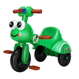 Cute kids Pedal tricycle foldable with pedal 1-2-4 years old kids yo-yo bike with music lights Kids tricycle