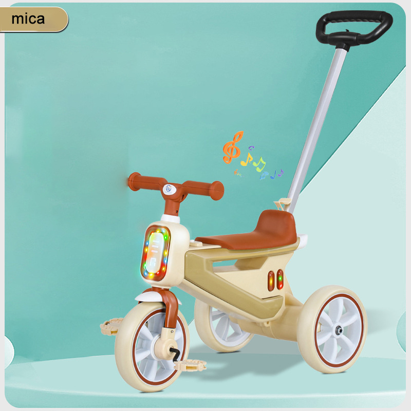 Customized new best-selling children's music light trolley 2-5 years old children's bicycle children's tricycle