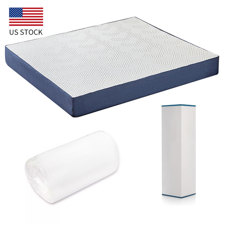 Queen Twin Xl Rectangle Soft Cotton Roll Pack Box Pocket Spring Memory Foam Mattress