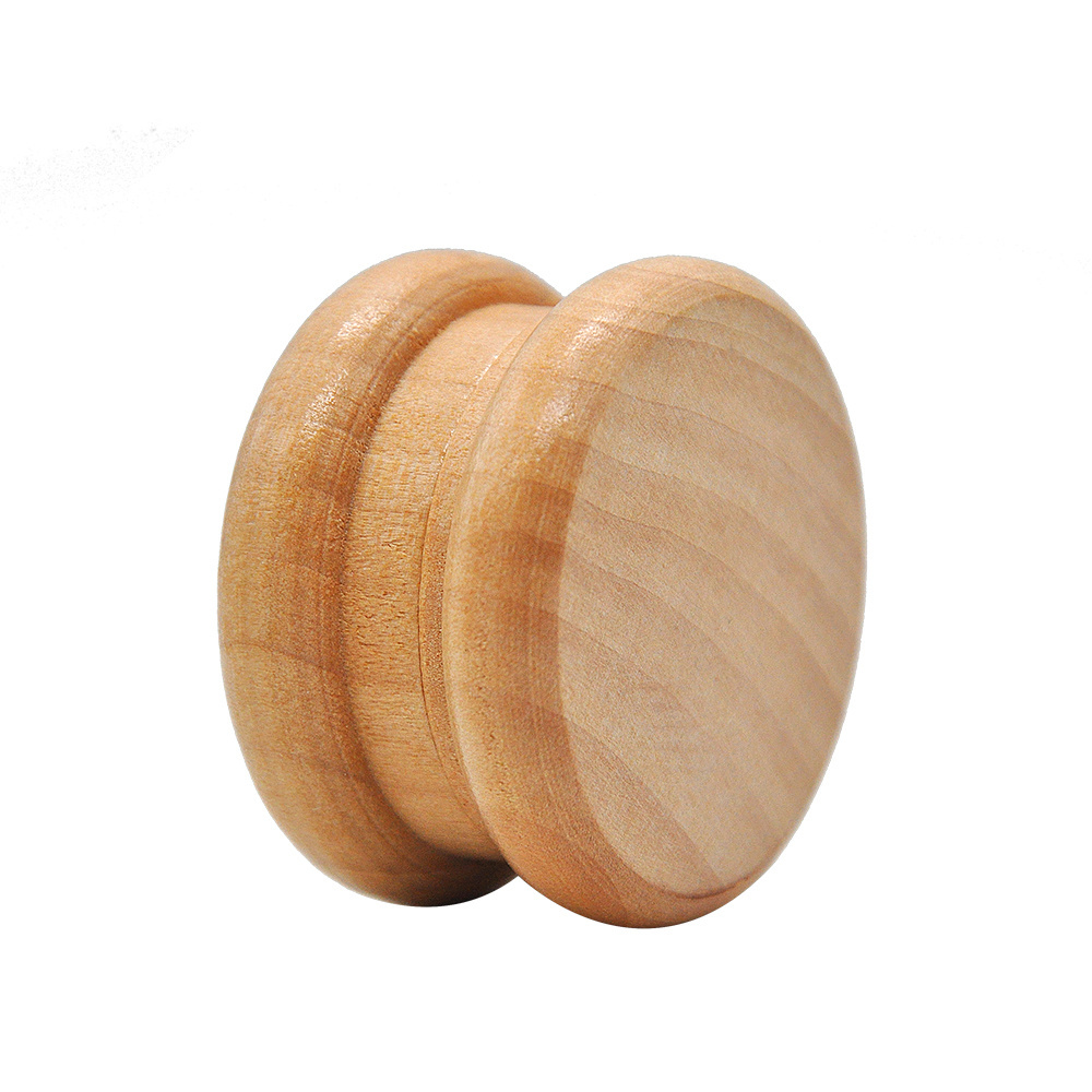 Natural custom logo 53mm 2 parts wooden herb grinder crusher smoking accessories