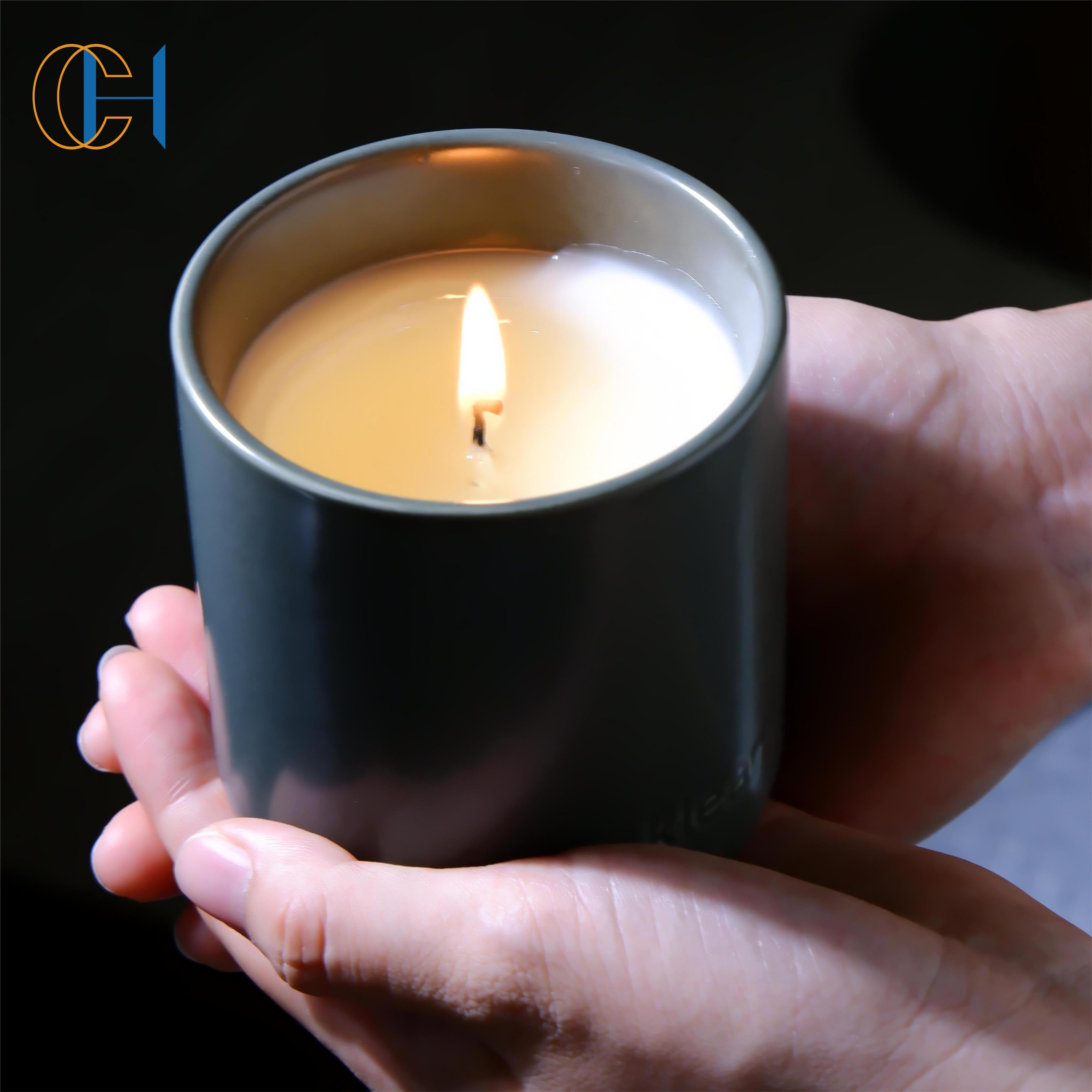 C&H Wholesale Luxury Scented Aromatherapy Personal Label  Dried Flower Crystal Ceramic Scented Candles