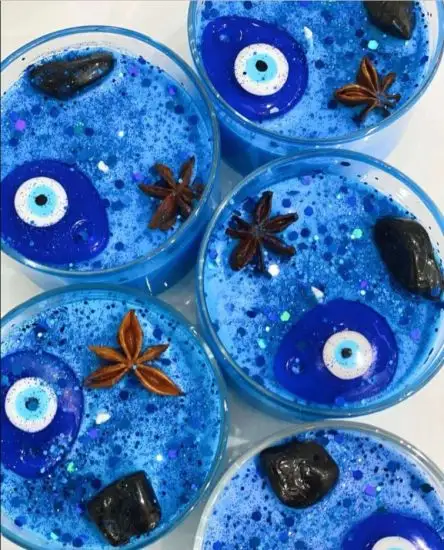 2023 New Arrival Wholesale Luxury Private Label Spiritual  Evil Eye Healing Aroma Crystal Scented Candles In Bulk