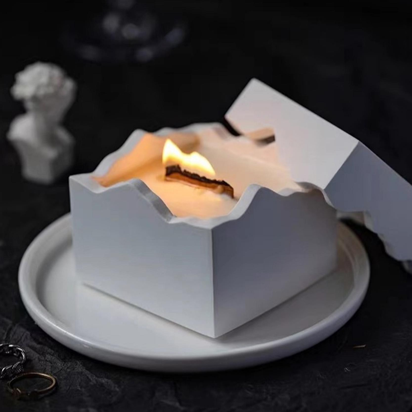 C&H Wholesale Home Decoration Customized Acceptable Concrete Velas Soy Wax Scented Cement Candle