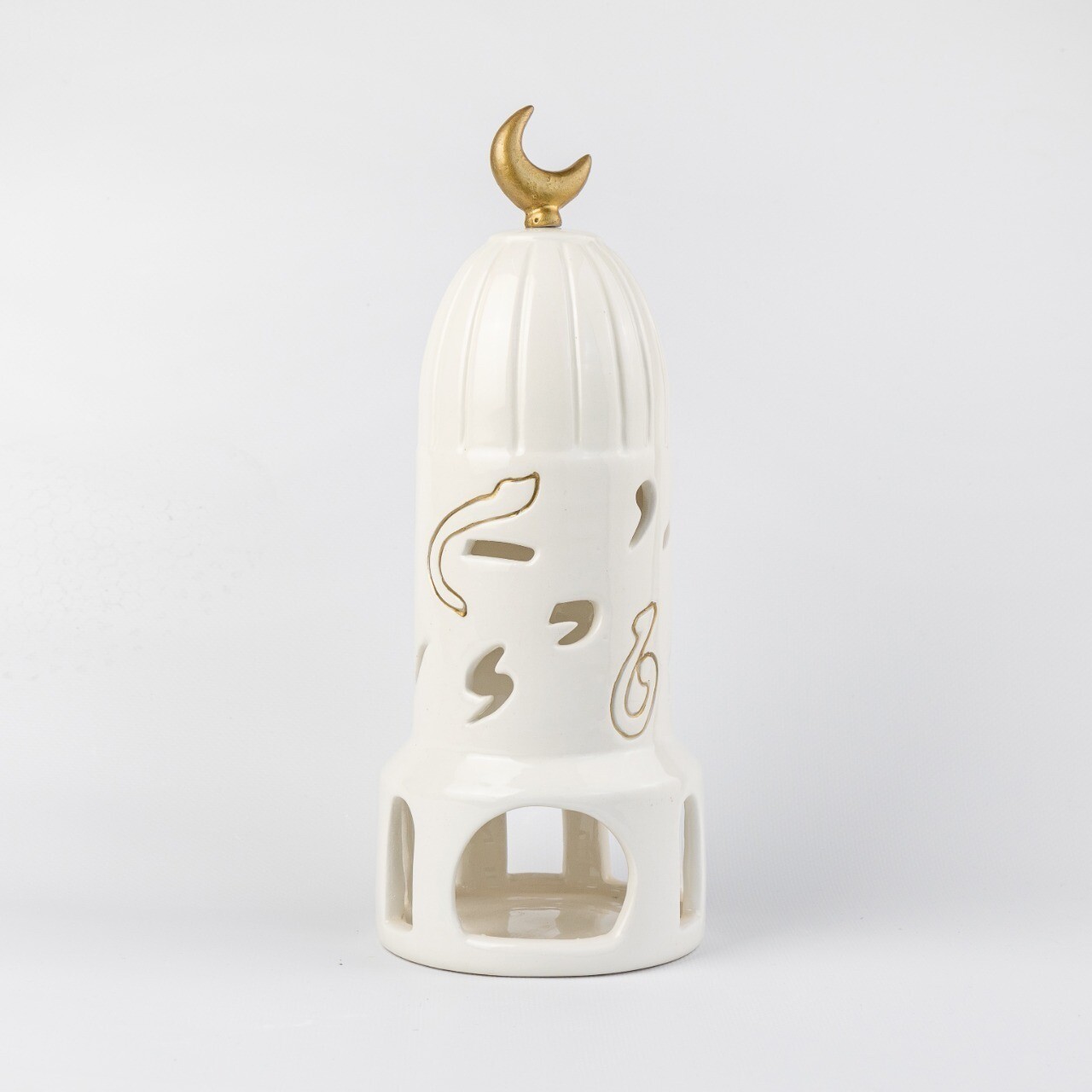 C&H Hot Sale Mosque Shape Ramadan Candle Holder Islamic Vela Wholesale Religious Catholic Ramadan Candle With Gold Crescent Moon