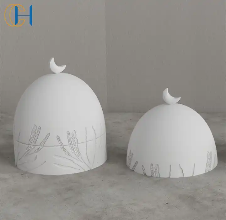 C&H Luxury Islamic Style Muslim Candle With Cement Jar Custom 2024 Islamic Ramadan Home Decor Moon Candle