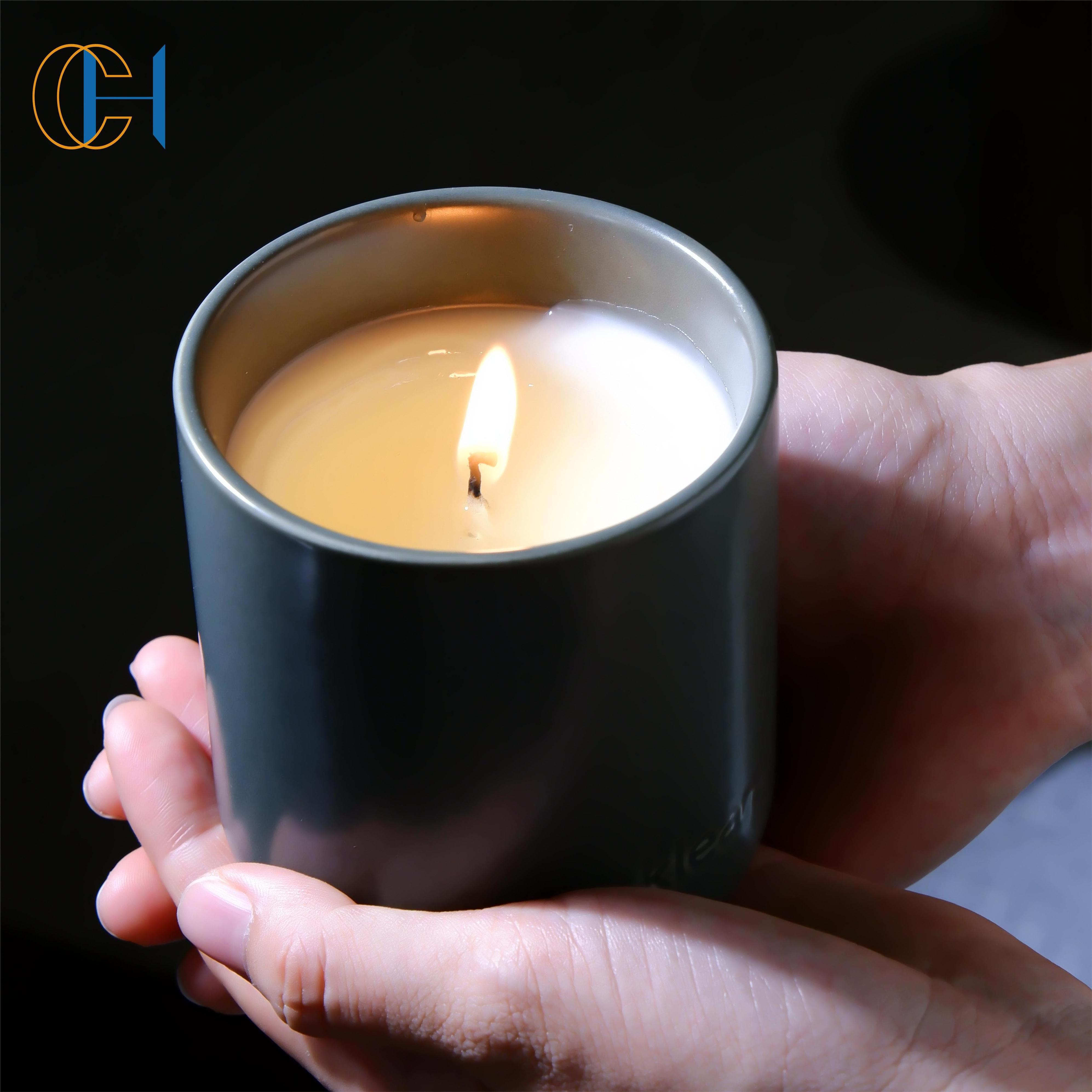 C&H Wholesale Luxury Scented Aromatherapy Personal Label  Dried Flower Crystal Ceramic Scented Candles