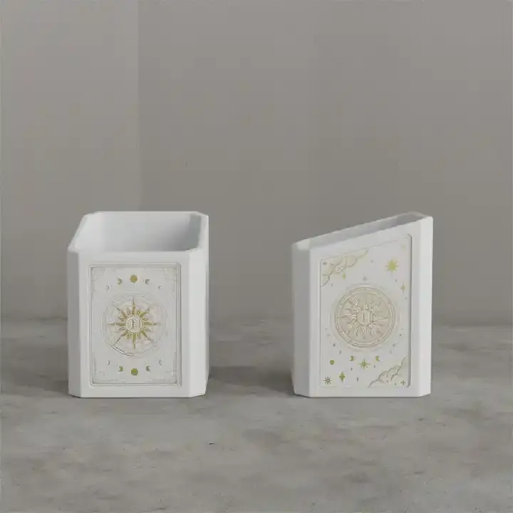 C&H Unique Design Luxury Home Decoration Gift Set Gold Wealth Money Cement Aroma Scented Candle