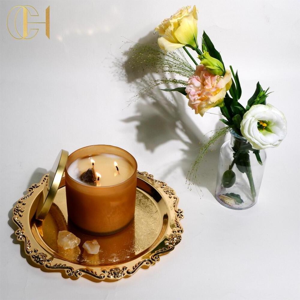 C&H Luxury Scented Candles Soy Wax And Fragrance Aromatherapy Candles With Glass Candle