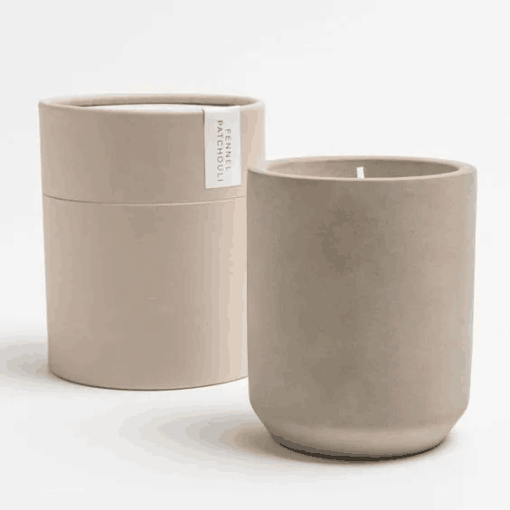 Luxury home decoration Personalized Eco friendly Cement or ceramics oil fragrance soy wax scented candle