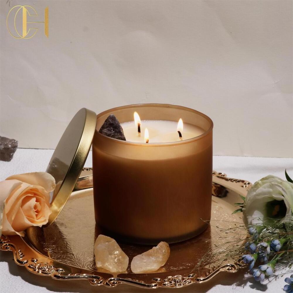 C&H Luxury Scented Candles Soy Wax And Fragrance Aromatherapy Candles With Glass Candle