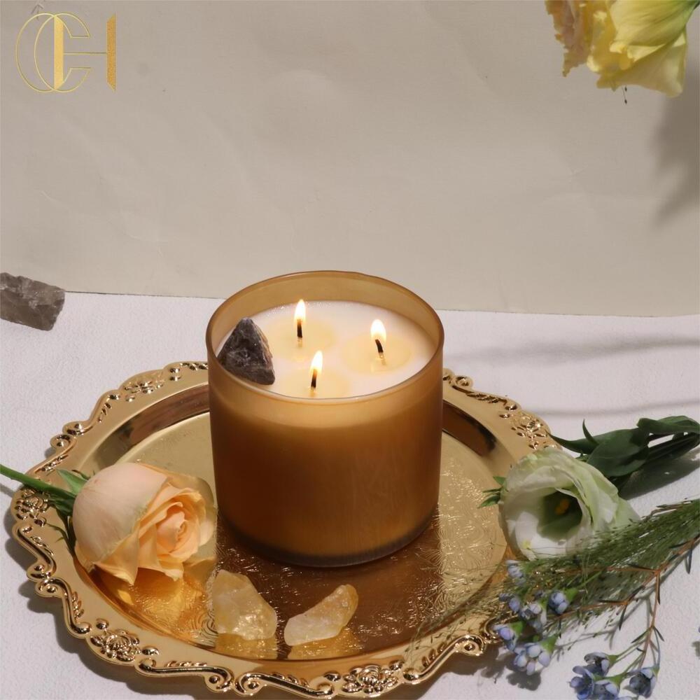 C&H Luxury Scented Candles Soy Wax And Fragrance Aromatherapy Candles With Glass Candle