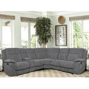 High quality luxury recliner sectional sofa living room furniture modern L shape 5 seater recliner sofa set