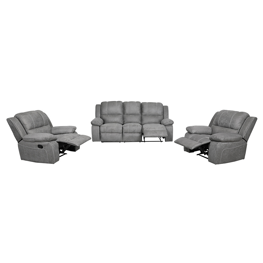 Modern style 6 seaters recliner sofa living room fabric/leather reclining theater sofa sets furniture