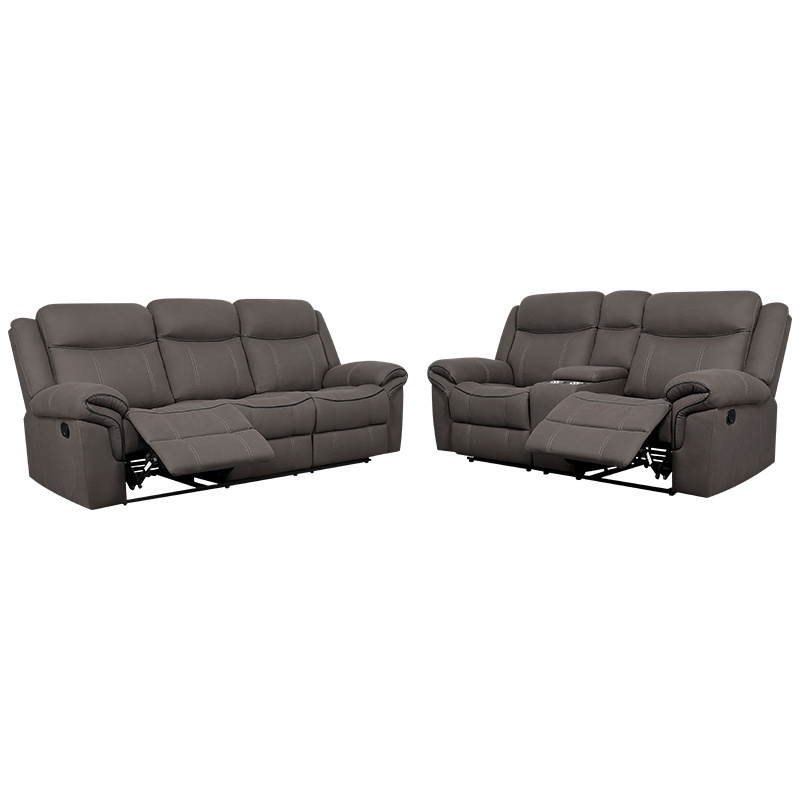 luxury modern living room furniture sofas 3 2 1 seater sofa set recliner with Console manual  recliner sofa  sets