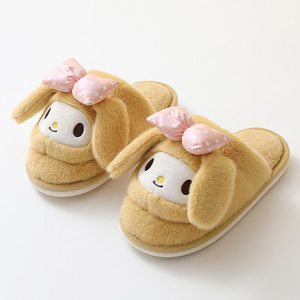 Wholesale Customized Custom Designer Plush Cartoon Fluffy Animal Flipflops Women Girls Boy Indoor Bedroom Flat Home Slippers